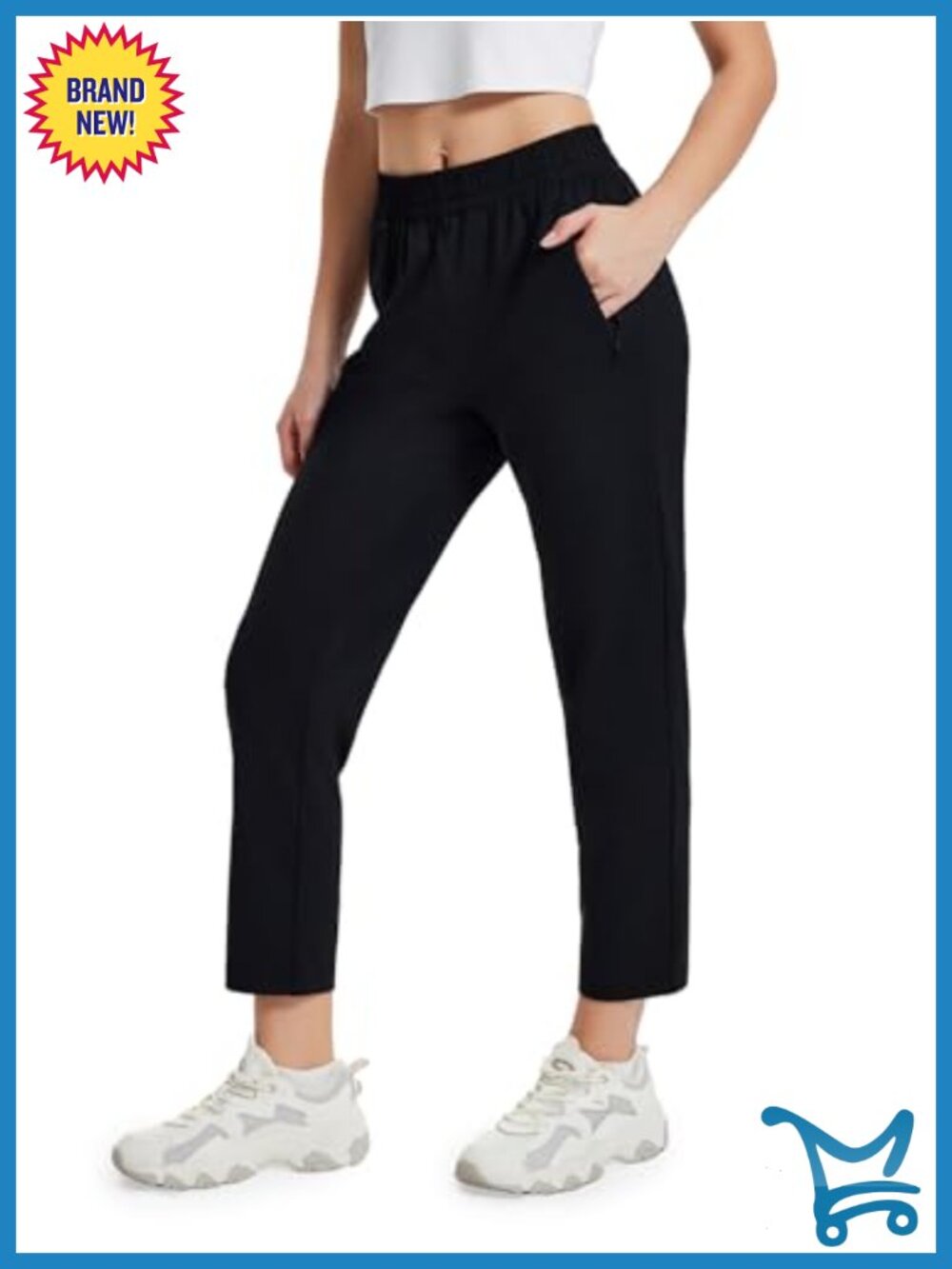 Yogipace UPF 50+ Quick Dry Ankle Pants 7/8 Zip Pockets Golf Hiking